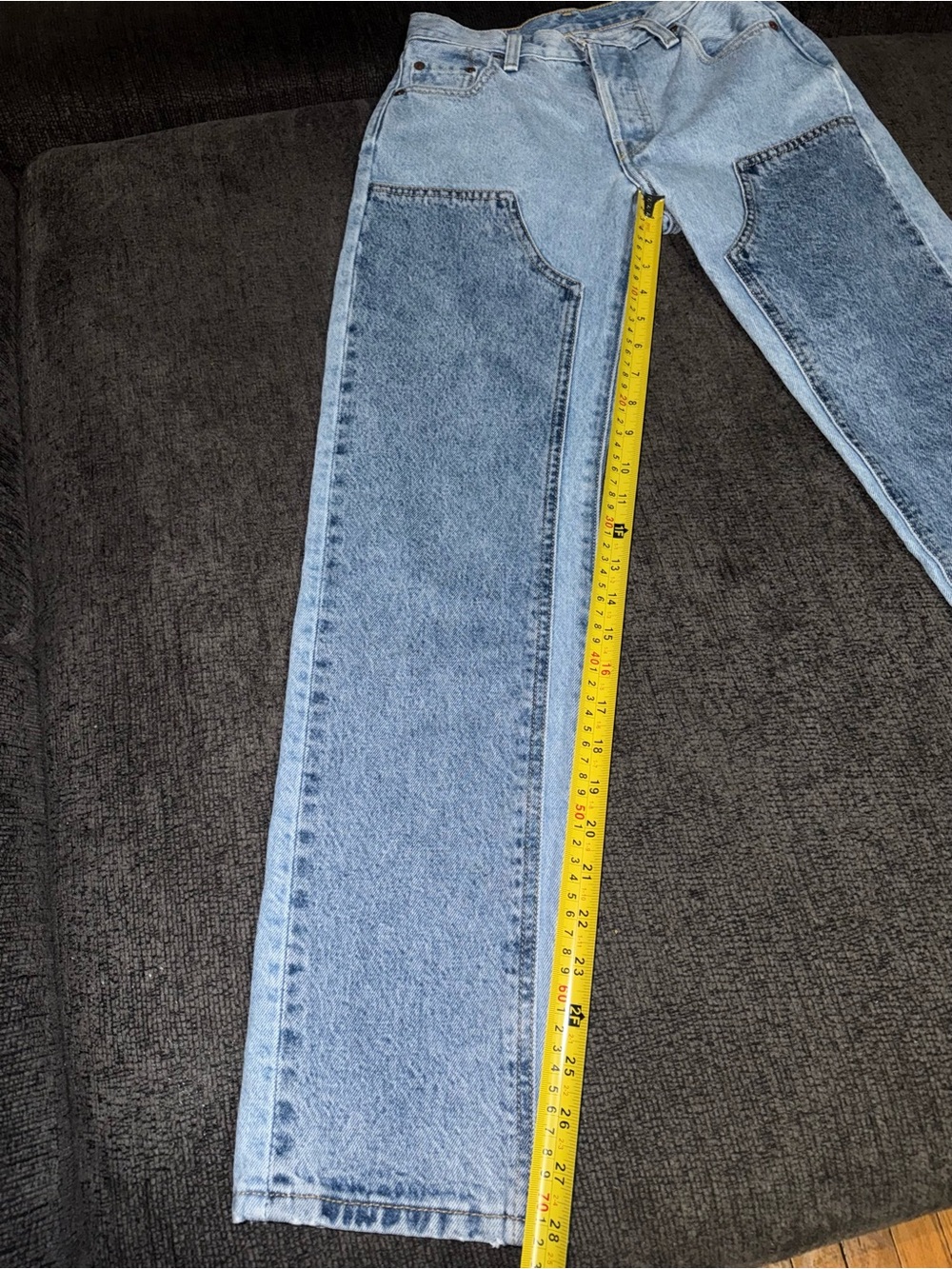 Levi’s Premium 501 ’90s Panel Jeans Light Wash Straight Leg W23 L30 - Picture 4 of 13